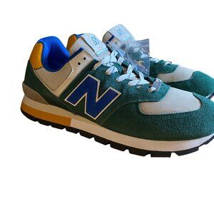 New Balance Mens ML574DVG Sneakers Size 13 Green Suede & Mesh